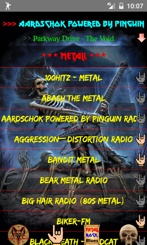 Heavy Metal and Rock music radio for Android